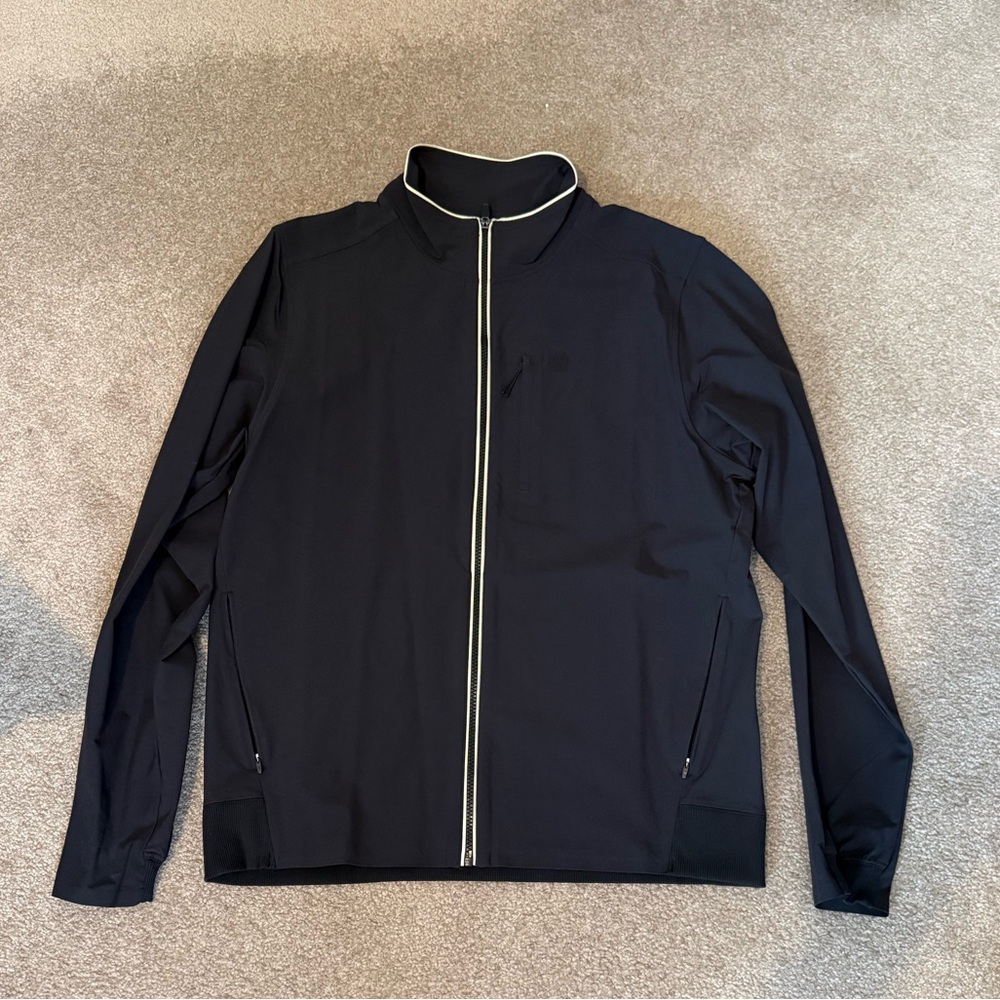 Vuori Black Jacket with White Accents